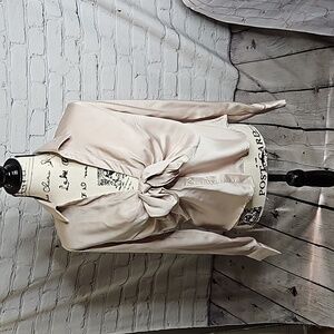 DO+BE Ruffle Front Button Down Long Sleeve Blouse NWT Size Medium